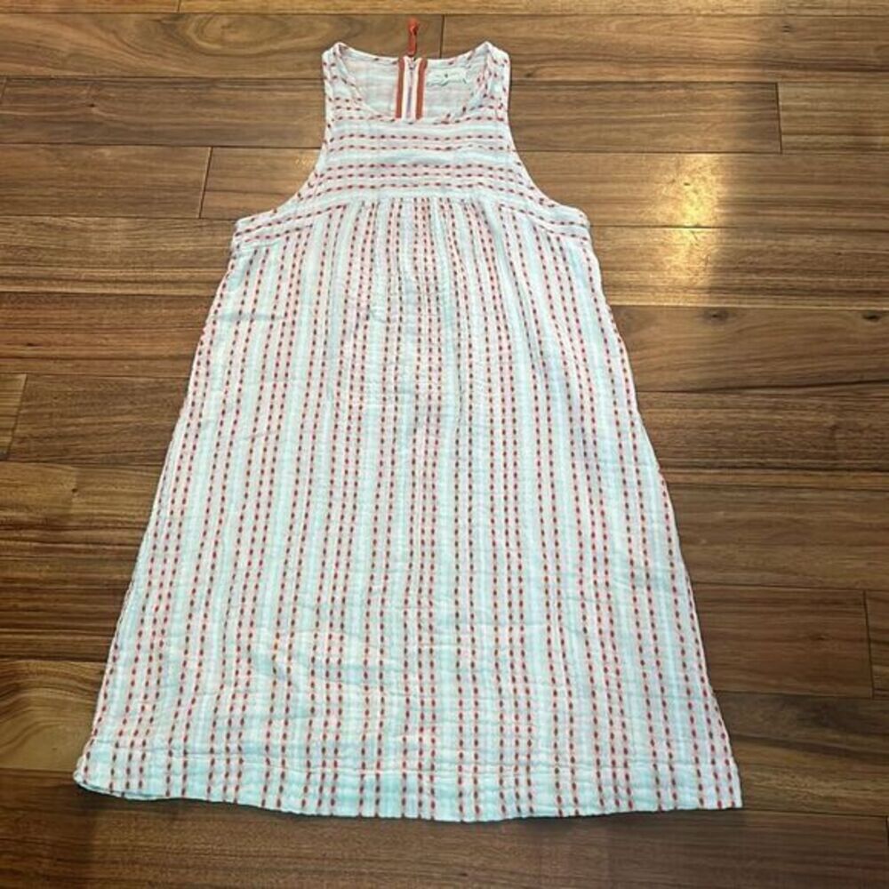 Lou & Grey White Coral Sleeveless‎ Dress Womens Size S babydoll dress